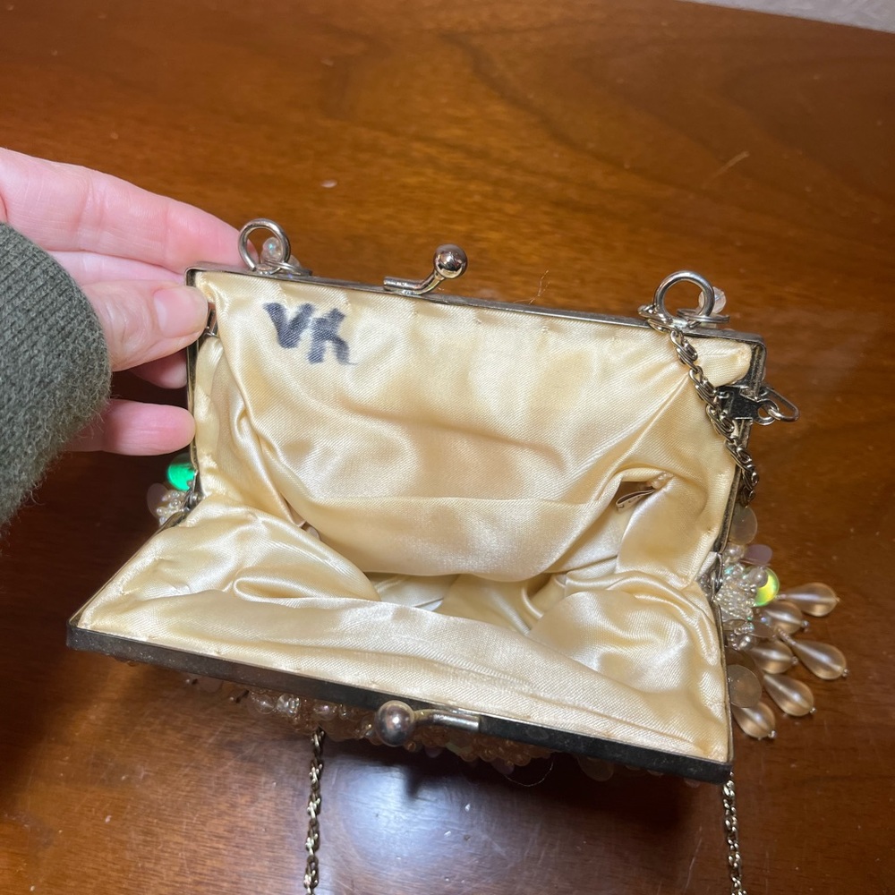 Vintage Hand Beaded Crossbody Purse - Picture 11 of 13